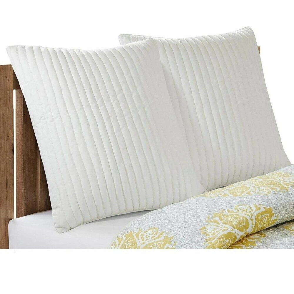 Ink + Ivy Euro Sham White Quilted 26 x 26 in NEW